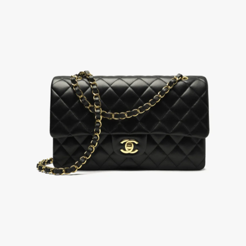 CHANEL CF CLASSIC 11.12 lambskin handbag black