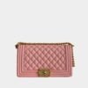 BOY CHANEL HANDBAG Grained Calfskin & Ruthenium-Finish Metal
