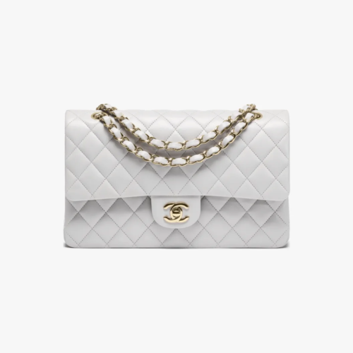 CHANEL CF CLASSIC 11.12 lambskin handbag gray