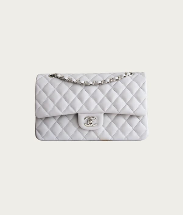 CHANEL CF CLASSIC 11.12 lambskin handbag gray