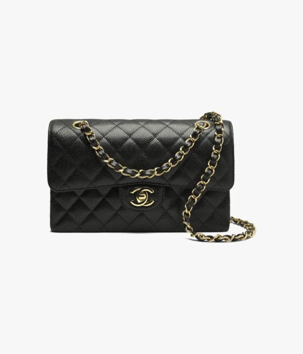 Chanel CF Classic 11.12 Handbag Grained Calfskin Gold buckle