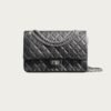 CHANEL 2.55 HANDBAG MEDIUM QUILTED CALFSKIN BLACK