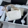 CHANEL 2.55 HANDBAG MEDIUM QUILTED CALFSKIN WHITE