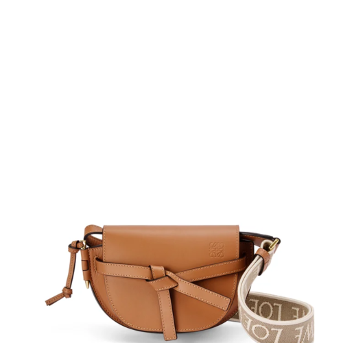 LOEWE Mini Gate Dual bag in soft calfskin and jacquard