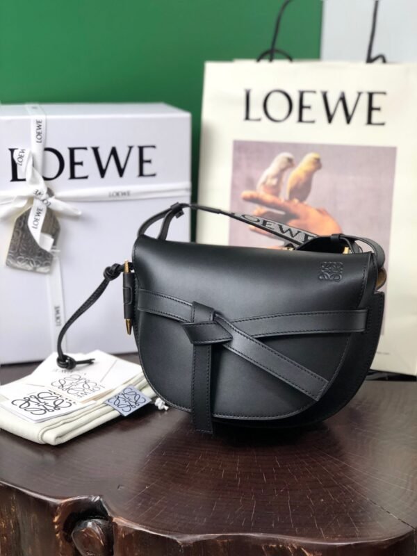 LOEWE Small Gate Dual bag in soft calfskin and jacquard