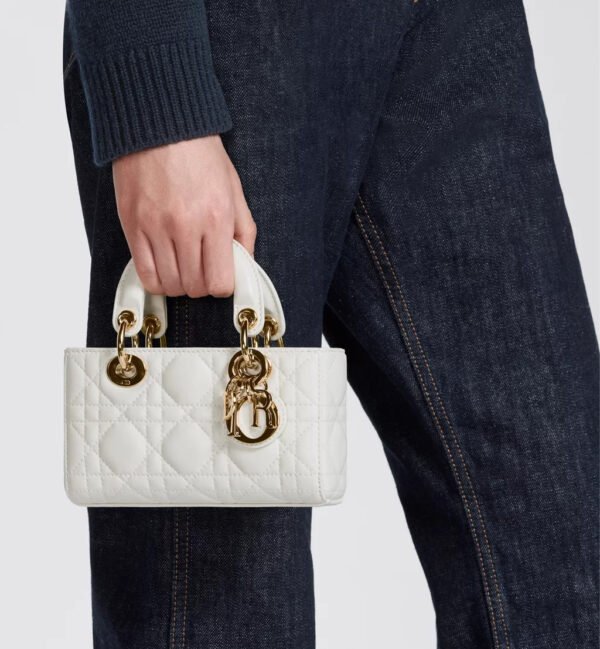 Dior Lady D-Joy Micro Bag White
