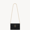 YSL CLASSIC CASSANDRE CHAIN WALLET IN GRAIN DE POUDRE LEATHER