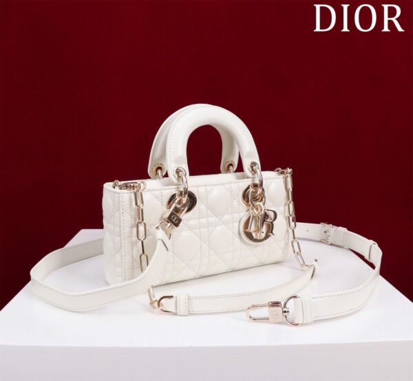 Dior Small Lady D-Joy Bag White
