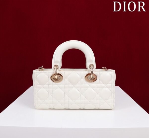Dior Small Lady D-Joy Bag White