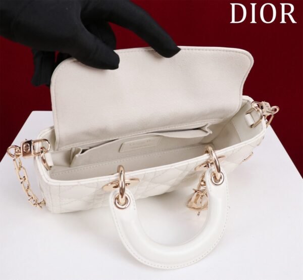 Dior Small Lady D-Joy Bag White