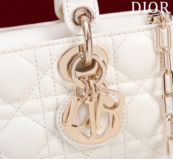 Dior Small Lady D-Joy Bag White