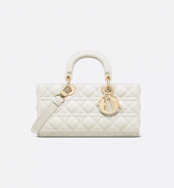 Dior Medium Lady D-Joy Bag White