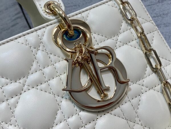 Dior Medium Lady D-Joy Bag White