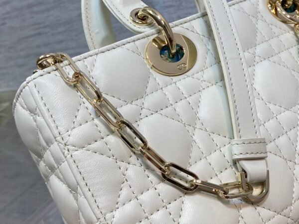 Dior Medium Lady D-Joy Bag White