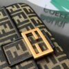 FENDI Baguette Brown FF jacquard fabric bag