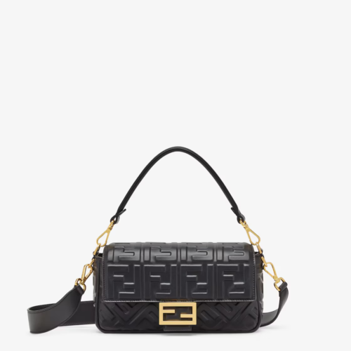 FENDI Baguette Black leather bag