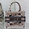 Small Dior Book Tote Bag Floral Butterfly Pattern