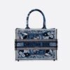 Medium Dior Book Tote Bag Floral Butterfly Pattern