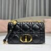 Dior Medium Caro Bag Smooth cowhide Gold buckle
