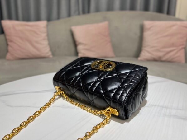 Dior Medium Caro Bag Smooth cowhide Gold buckle