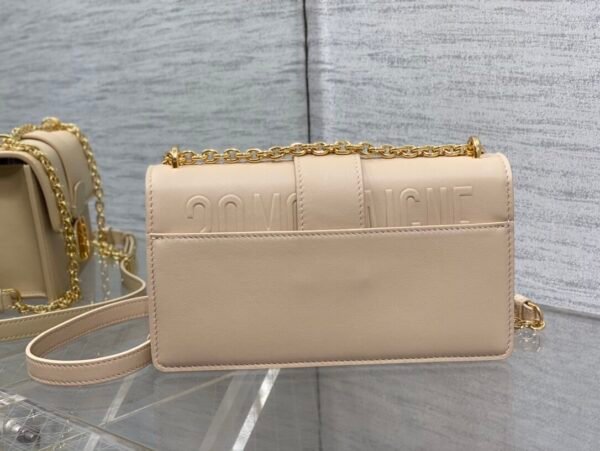 DIOR 30 Montaigne East-West Bag with Chain Apricot color