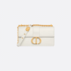 DIOR 30 Montaigne East-West Bag with Chain white