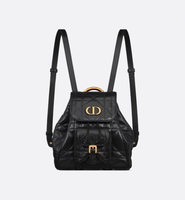Dior Small Caro Backpack Macrocannage Lambskin