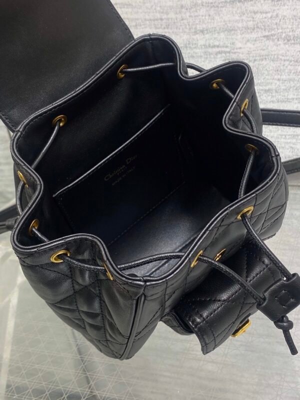 Dior Small Caro Backpack Macrocannage Lambskin