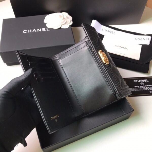 CHANEL leboy medium trifold wallet