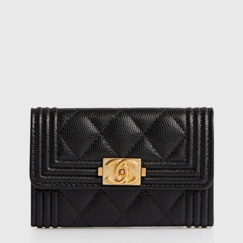 CHANEL leboy medium trifold wallet