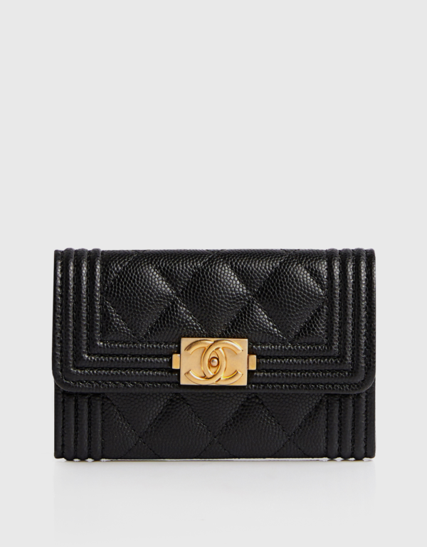 CHANEL leboy medium trifold wallet