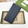 GUCCI Interlocking Double G Long Wallet GG Supreme Canvas 672947