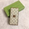 GUCCI Interlocking Double G Long Wallet GG Supreme Canvas 672947
