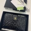 Chanel Camellia Lambskin Wallet