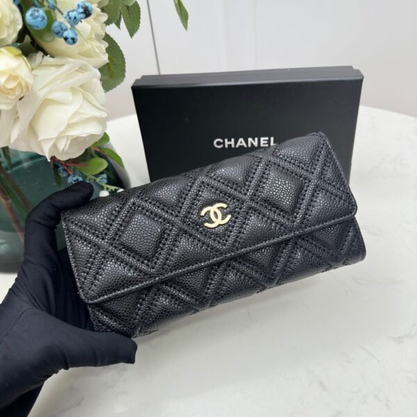 New Chanel long trifold wallet
