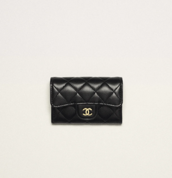 Chanel Classic Card Holder/Wallet  Lambskin Black