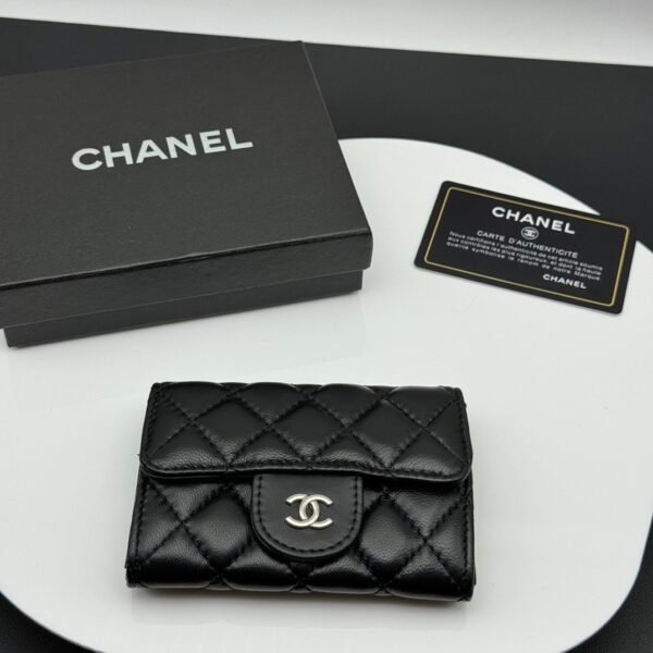 Chanel Classic Card Holder/Wallet  Lambskin Black