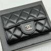 Chanel Classic Card Holder/Wallet  Lambskin Black