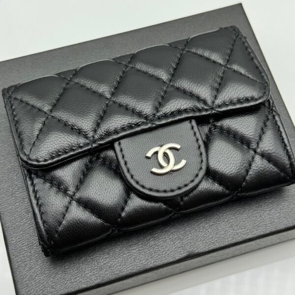 Chanel Classic Card Holder/Wallet  Lambskin Black