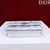 DIOR Lady Clutch Metallic Silver Cannage Crossbody Bag