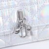 DIOR Lady Clutch Metallic Silver Cannage Crossbody Bag