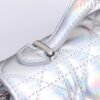 DIOR Lady Clutch Metallic Silver Cannage Crossbody Bag