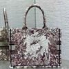 Dior Book Medium Tote Bag Heliotrope Embroidery