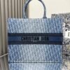 Large Dior Book Tote Denim blue