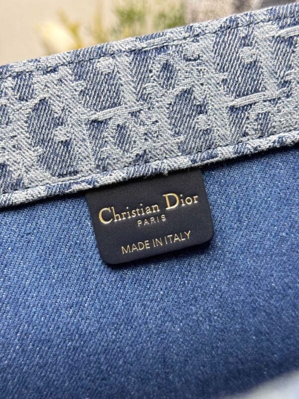Large Dior Book Tote Denim blue