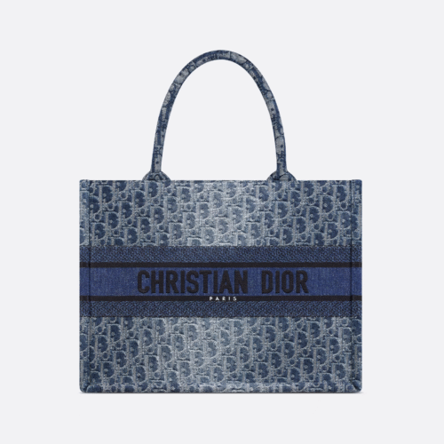 Medium Dior Book Tote Denim blue