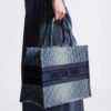Medium Dior Book Tote Denim blue