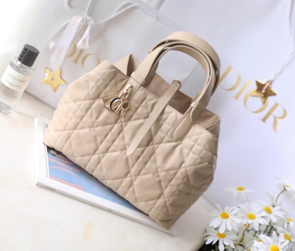 Medium Dior Toujours Bag Desert Taupe