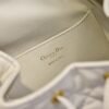Medium Dior Caro Backpack White