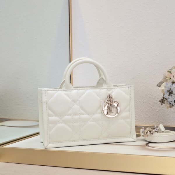 Mini Dior Book Tote White